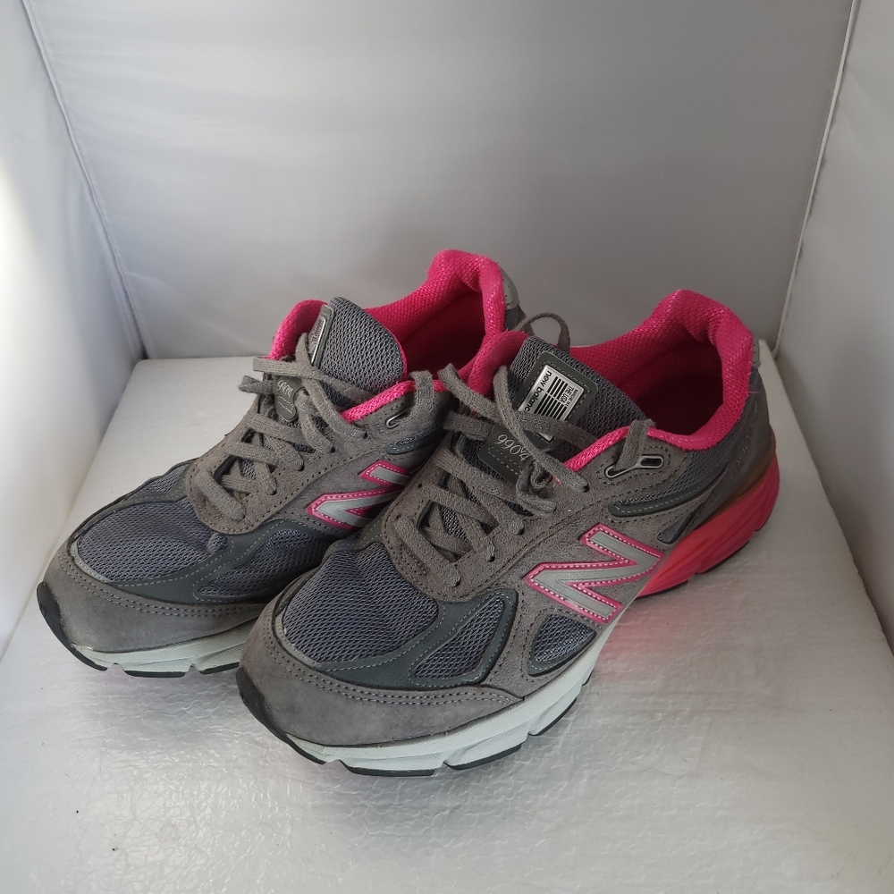 New Balance 990v4 Gray Mesh Running Shoes Women's Size 10 B W990GP4.